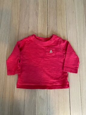 Red Long-Sleeve Baby/Toddler Top - Soft Everyday Shirt